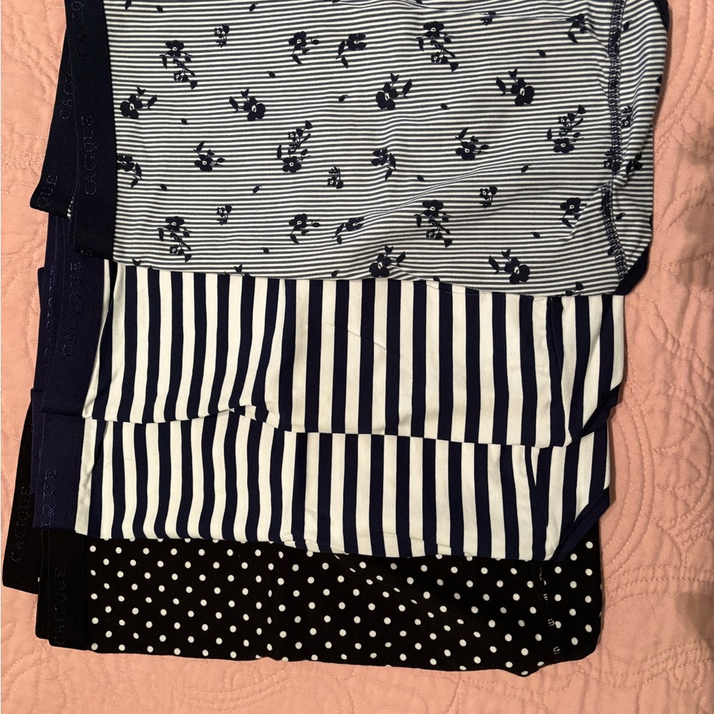 22/24 fullbriefpanties Cacique Navy&White stripes/black polka dot/navy print